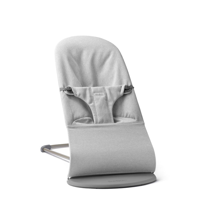 caption-Baby Bjorn Bouncer Bliss in Woven Melange - Light Gray