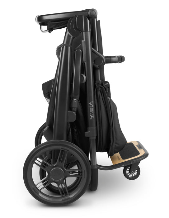 caption-PiggyBack Board Folded with UPPAbaby Vista V3 Stroller