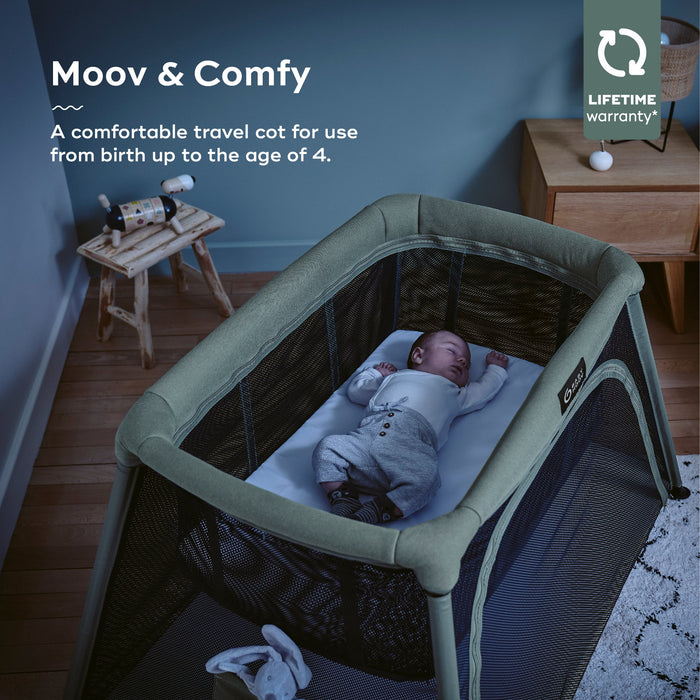 caption-Babymoov Travel Cot excels from birth through age 4