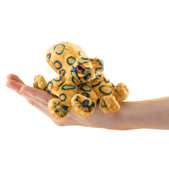 caption-Golden hued Blue Ringed Octopus Finger puppet 