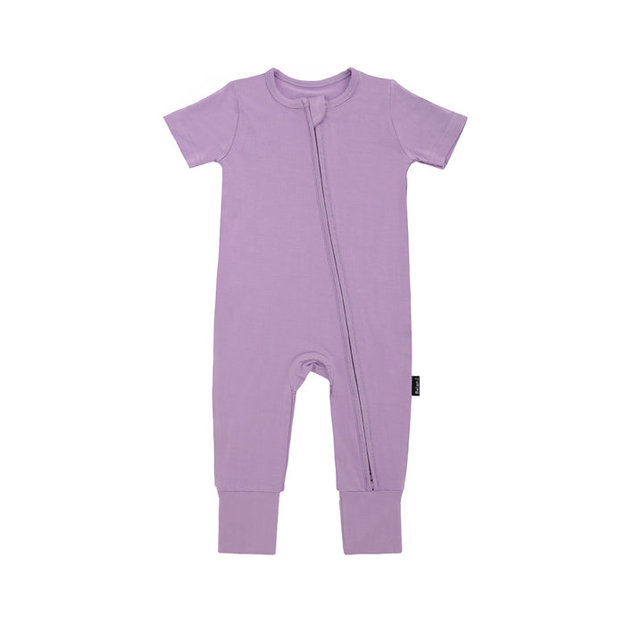 Belan.J Short Sleeve Zipper Romper - Violet - Nurtured