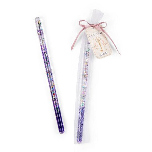 caption-Glittery dance wand in purple