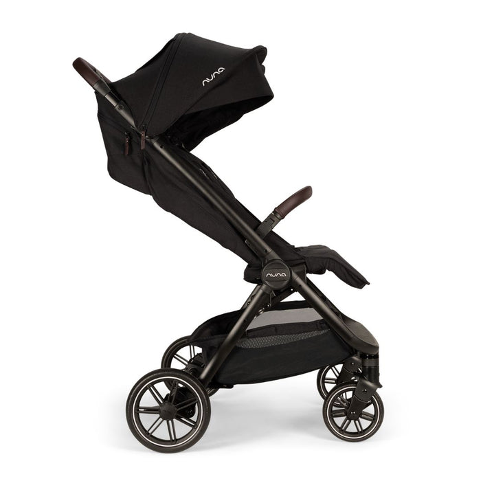 caption- side profile Nuna TRVL dubl Stroller for two