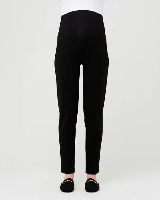 caption-Black Maternity Pant with Classic Straight Leg