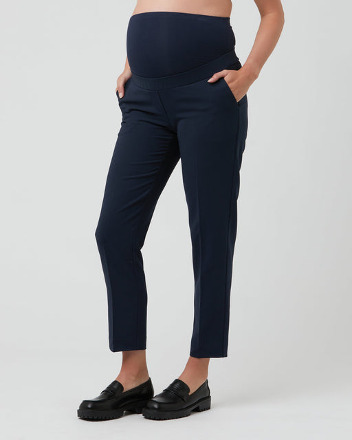 caption-Pocket Detail on Navy Maternity Pant