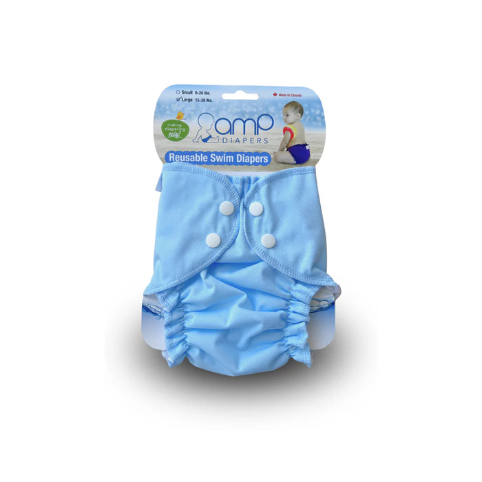 caption-Light Blue Swim Diaper by AMP Diapers