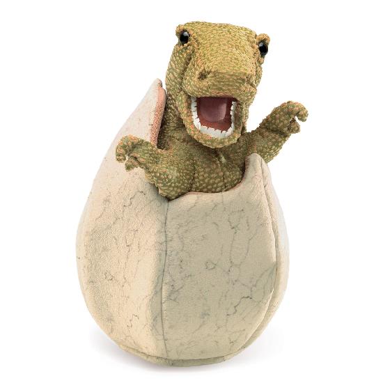 caption-Dinosaur in Egg Puppet