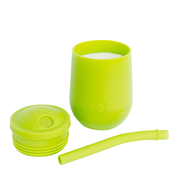 caption-Lime Mini Cup and Straw