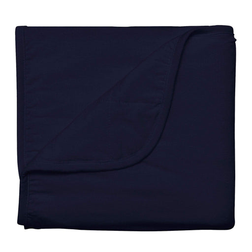 caption-Navy Baby Blanket