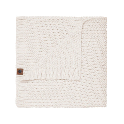 caption-Chunky Knit Kyte Baby Blanket  in Oat