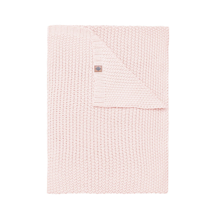 caption-Kyte Baby Chunky Knit Toddler 
blanket in blush