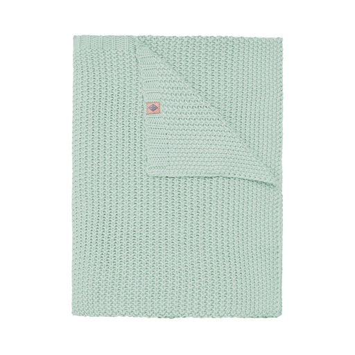 caption-Kyte Baby Chunky Knit blanket in sage