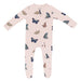 caption-Blush Butterfly Kyte Baby Zippered Footie