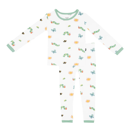 caption-Bamboo PJ Set for kids in The Very Hungry Caterpillar™ Limited Edition print