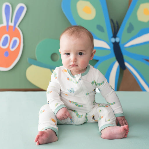 child wearing The Very Hungry Caterpillar™ Kyte Baby Zippered Romper