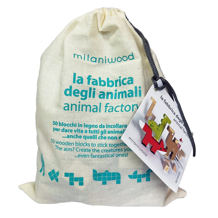 Milaniwood Animal Factory Wooden Block Activity