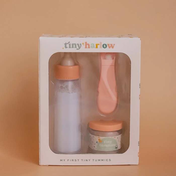 caption-Tiny Tummies Gift Set Baby Doll Food