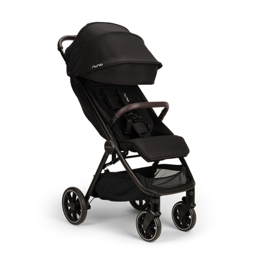 caption-Nuna Trvl LX Stroller in Caviar Black