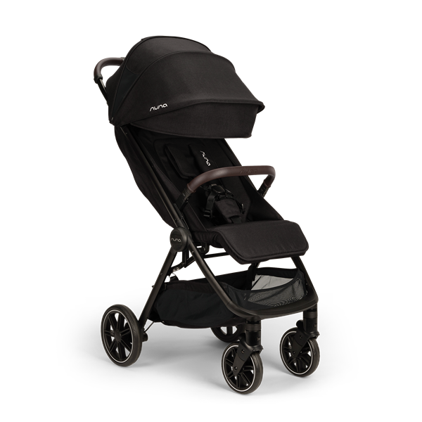 caption-Nuna Trvl LX Stroller in Caviar Black