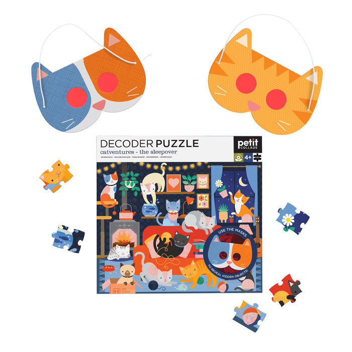 Decoder Puzzle: Cat Adventures by Petit Collage