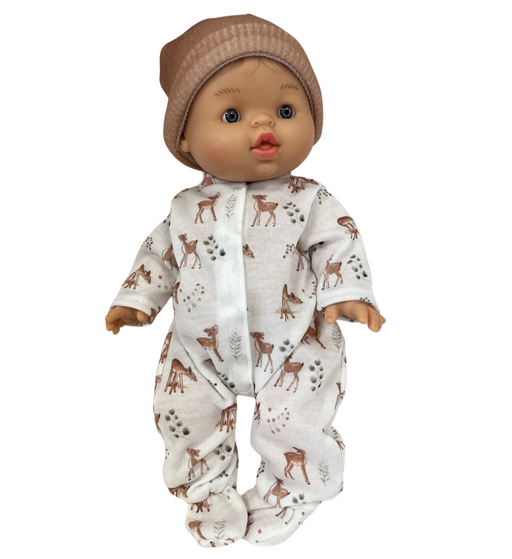 baby boy doll in pj with hat