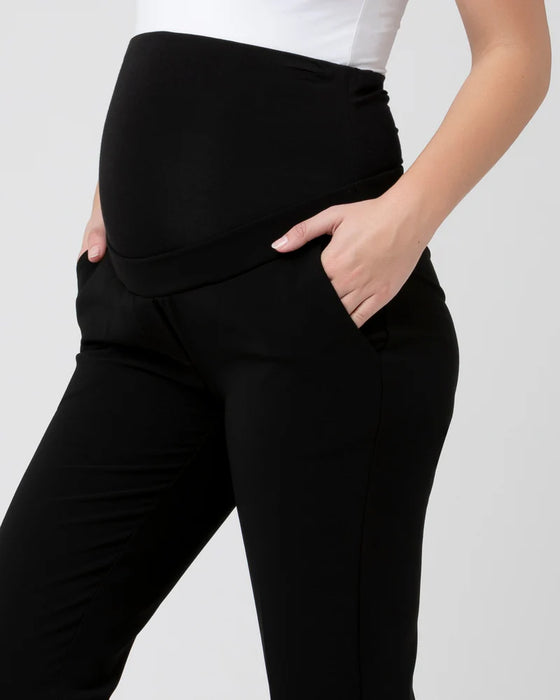 caption-Black Maternity Pant Pocket