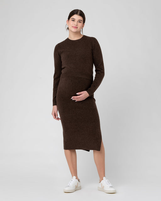 Sandy Detachable Knit Nursing Sweater - Chocolate - Nurtured