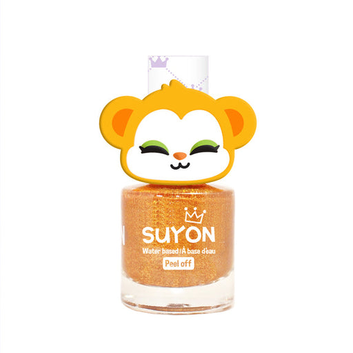 Suyon Bottle of nail polish with Monkey faced ring - Gold shimmer nail polish